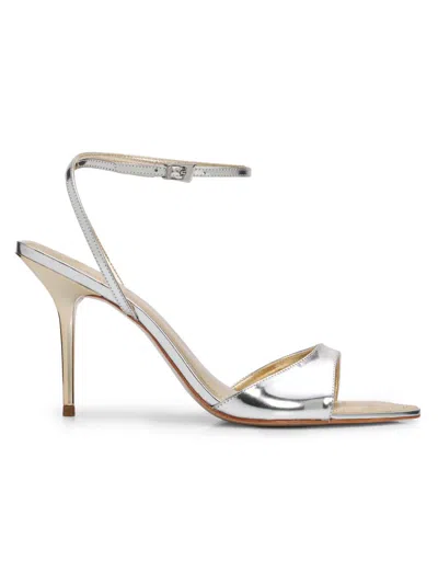 Schutz Elodie 100mm Leather Sandals In Animal Print