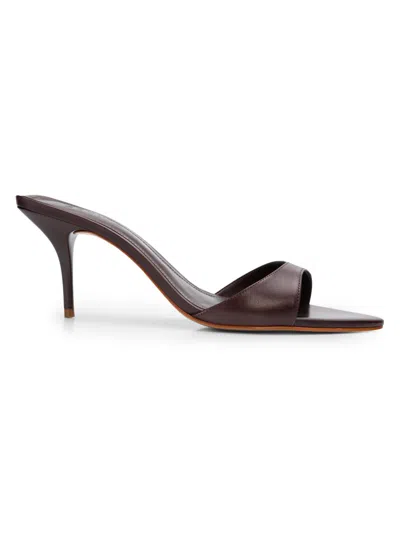 Schutz 75mm Elodie Leather Mules In Multi