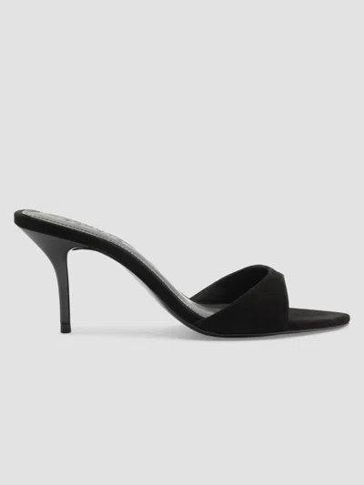 Schutz Women's Elodie 75mm Suede Mules In Black