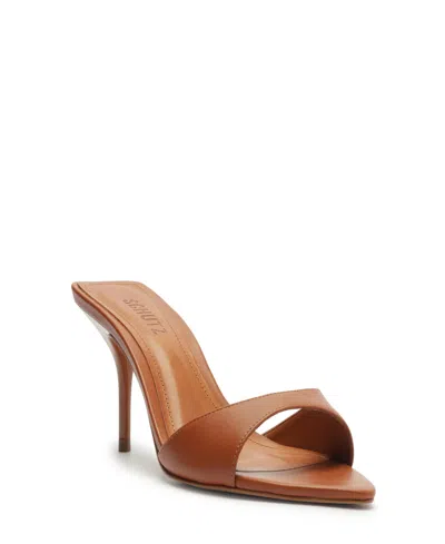 Schutz Women's Elodie Mid Heel Mules In Brown