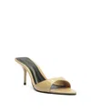 Schutz Elodie Patent Stiletto Mule Sandals In Neutral