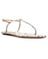 Schutz Elsha Sandals Beige Latte In Animal Print
