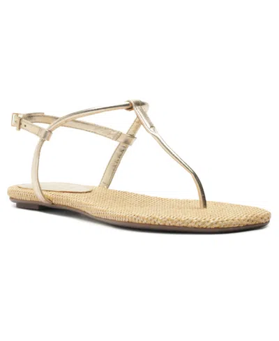 SCHUTZ WOMEN'S ELSHA ROUND TOE FLAT SANDALS