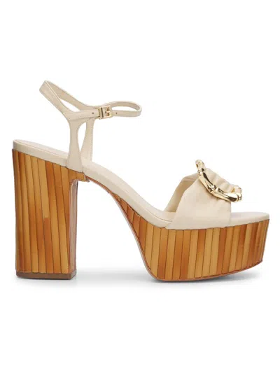 Schutz Women's Enola 120mm Leather Platform Sandals In Neutral