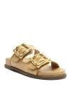 Schutz Women's Enola Natural Sporty Slide Sandals In Areia/ligwood