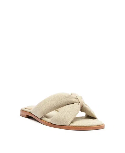 Schutz Womens Fairy Flat Sandals In Beige