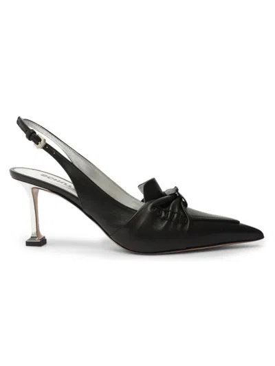 Schutz Women's Fiorella Mid 75mm Leather Stiletto Pumps In Black