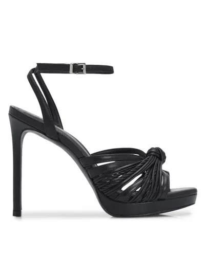 Schutz Women's Gaya 100mm Leather Sandals In Black