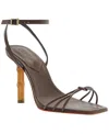 Schutz Women's Haven Bamboo Stiletto Heel Sandals In Brown