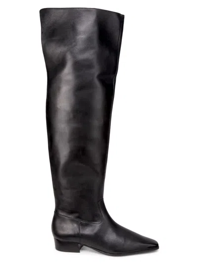 Schutz Women's Helena Over-the-knee Leather Boots In Black