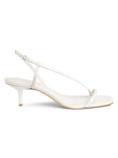 Schutz Women's Heloise 63mm Patent Leather Slingback Sandals In Pearl