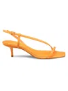 Schutz Heloise Patent Leather Sandal In Sunset Orange