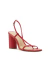 Schutz Heloise Block Heel Sandal In Red