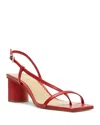 Schutz Heloise Block Heel Sandal In Red
