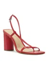 Schutz Heloise Block Heel Sandal In Scarlet