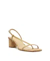 Schutz Heloise Cork Thong Slingback Sandals In Beige