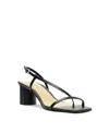 Schutz Heloise Leather Slingback Sandals In Black