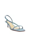 Schutz Helosie Womens Adjustable Thong Slingback Sandals In Blue- Fabric