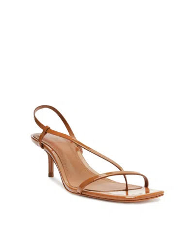 Schutz Women's Heloise Square Toe Mid Heel Sandals In Miele