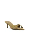 Schutz Women's Hilda Leaf Pointy Toe Mule Sandals