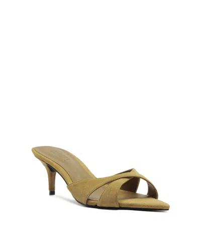 Schutz Women's Hilda Leaf Pointy Toe Mule Sandals