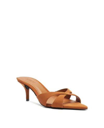 Schutz Women's Hilda Leaf Pointy Toe Mule Sandals