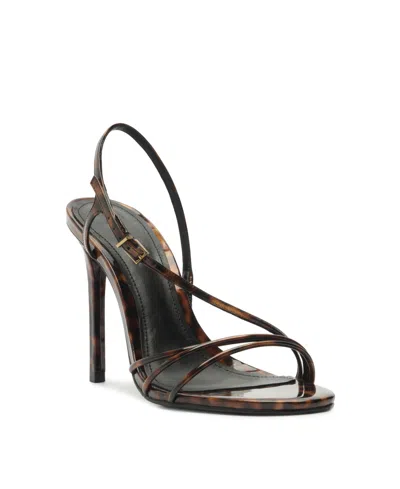 Schutz Women's Inez2 Round Toe Stiletto Sandals In Animal Print
