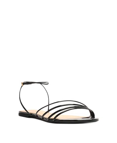 Schutz Women's Inez3 Round Toe Flat Sandals In Black