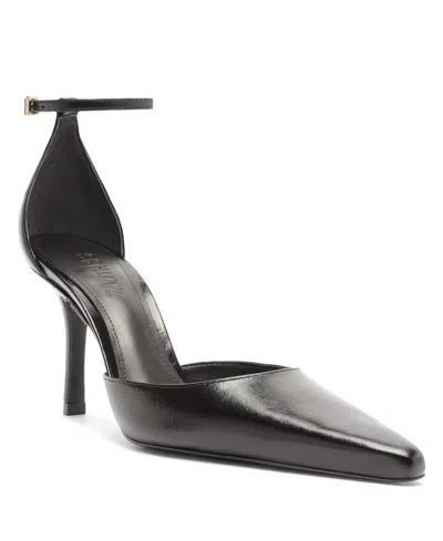 Schutz 85mm Jenny Leather Ankle-strap Pumps In Animal Print