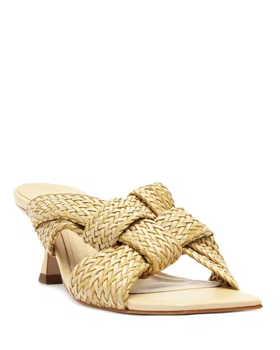 Schutz Women's Kali Kitten Heel Sandals In Beige