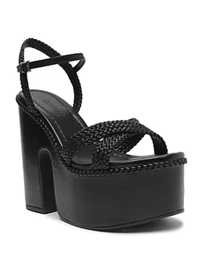 Schutz Women's Karima Ankle Strap Platform High Heel Sandals In Black