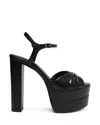 Schutz Keefa High Nappa Leather Sandal In Black