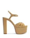 Schutz Women's Keefa Ankle Strap Platform High Heel Sandals In Light Nude