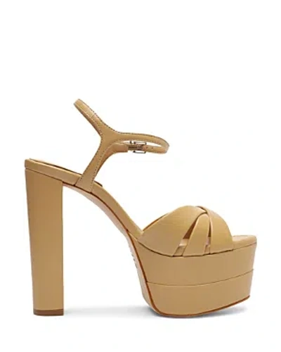 Schutz Women's Keefa Ankle Strap Platform High Heel Sandals In Light Nude