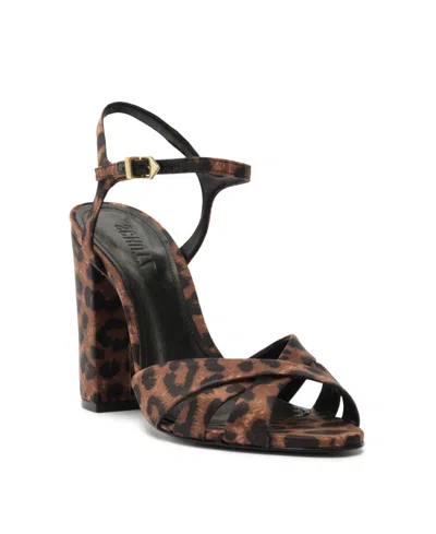 Schutz Women's Keefa Block Heel Sandals In Animal Print