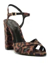 Shop Schutz Women's Keefa Block Heel Sandals In Animal Print