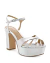 Schutz Keefa Sandal In Prata Silver Leather