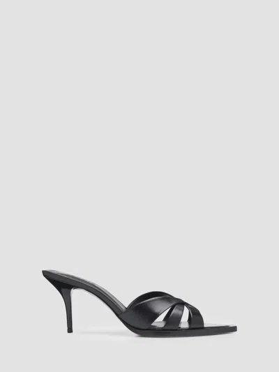 Schutz Women's Keefa Leaf 75mm Leather Mules In Black