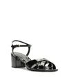 Shop Schutz Women's Keefa Mid-block Heel Sandals In Black