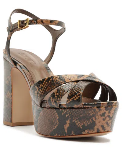 Schutz Women's Keefa Round Toe Sandals In Brown