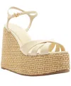 Schutz Women's Keefa Round Toe Wedge Sandals In Brown