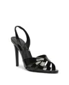 Schutz Keefa Patent Leather Slingback Sandal In Black