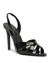Schutz Keefa Patent Leather Slingback Sandal In Black
