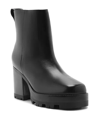 Schutz Women's Leather Platform Boots In Black