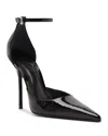 Schutz Lena Peep-toe Ankle-strap Heels In Black