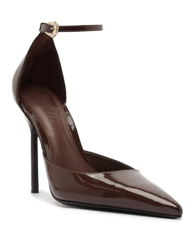 Schutz Women's Lena Patent Leather D'orsay Pumps In Brown