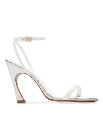 Schutz 100mm Lexi Patent Leather Ankle-strap Sandals In Multi