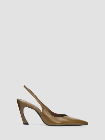 Schutz Women's Lexi 90mm Leather Slingback Pumps In Brown
