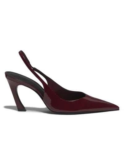 Schutz Women's Lexi 90mm Patent Leather Slingback Pumps In Burgundy