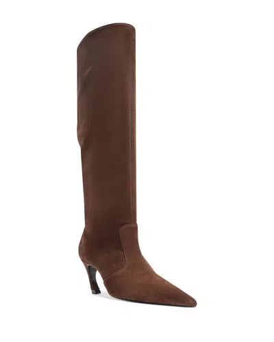 Schutz Women's Lexi Mid Slouch Pointed Toe Boots In Burgundy